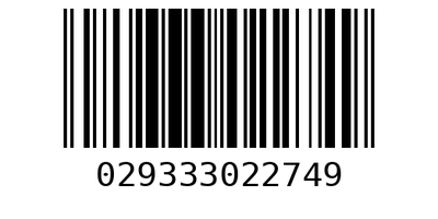 Barcode 029333022749