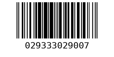 Barcode 029333029007