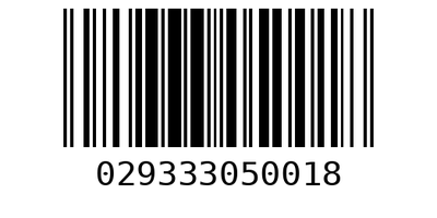 Barcode 029333050018