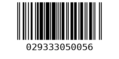 Barcode 029333050056