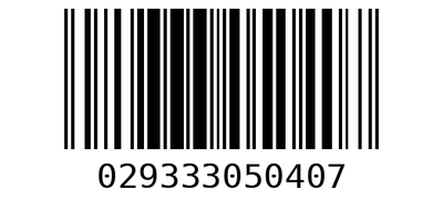Barcode 029333050407