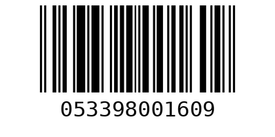 Barcode 053398001609