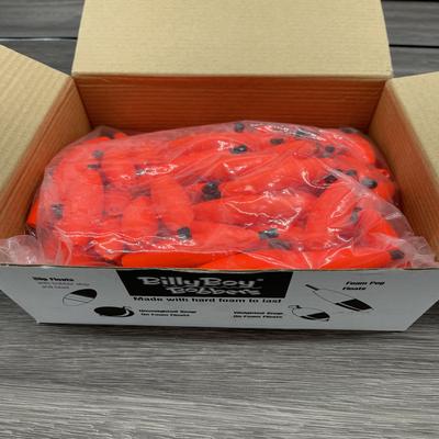 BETTS FOAM TORPEDO FLOATS RED 100 BAG 1 1/2 X 7/16