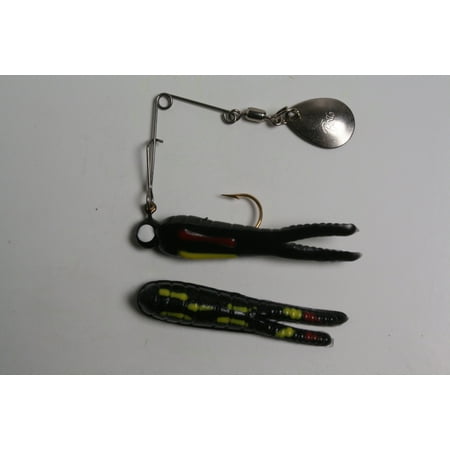 BETTS SPIN W/SPARE BODY 1/16 OZ 1 1/2" SPLIT TAIL BLACK COACHDOG