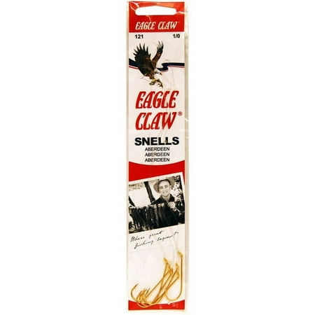 EAGLE CLAW SNELLED WIRE GOLD HOOK SZ 1 12 TO BOX