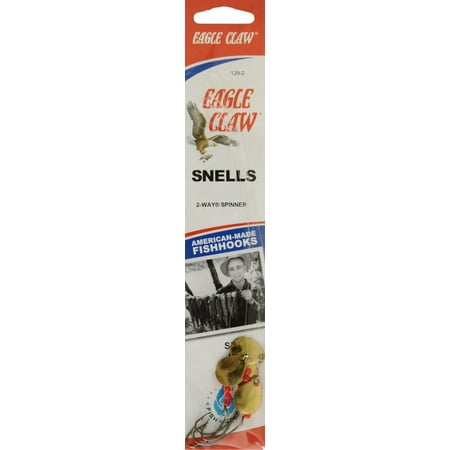 EAGLE CLAW SNELLED BAITHOLDER W/SPINNER & BEADS SZ 2, 6/CD/6/CTN GOLD BLADE