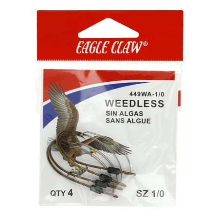 EAGLE CLAW WEEDLESS HOOK A-PACK (5-PK) 10 PKG TO CTN
