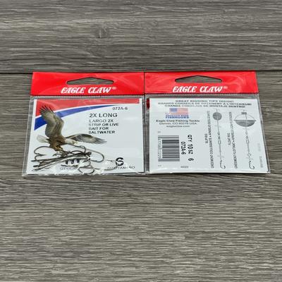 EAGLE CLAW REFILL EXTRA LONG SHANK BRONZE HOOK SIZE 6 (5 TO CARTON)