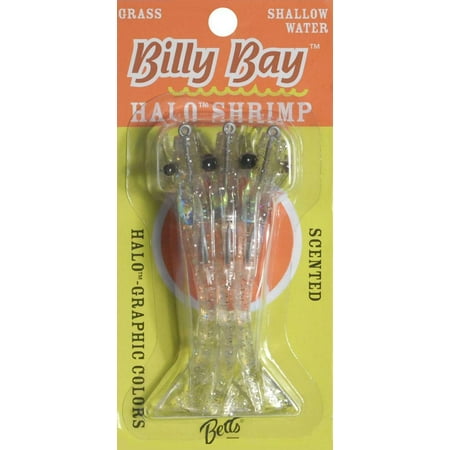 BETTS BILLY BAY HALO SHRIMP 1/4 OZ CLEAR SILVER SPARKLE 12/PK