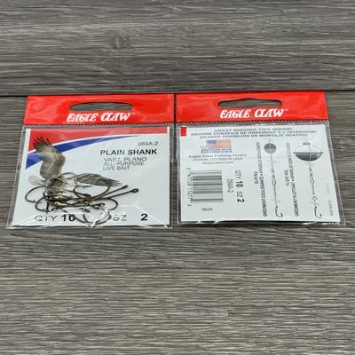 EAGLE CLAW BRONZE PLAIN SHANK OFFSET BRONZE HOOK SIZE 2 (5/CTN)