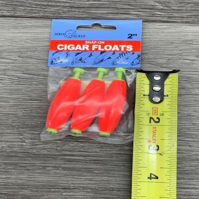 JEROS 2" SNAP ON CIGAR FOAM FLOATS 2/PK