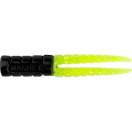 LELAND 87260 CRAPPIE MAGNET 15PC BODIES BLACK/CHARTREUSE FLASH CM15BCF