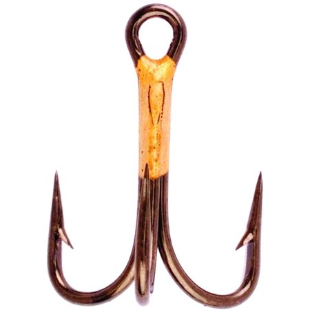 EAGLE CLAW LAZER BRONZE TREBLE 4X STRONG HOOK SIZE 6