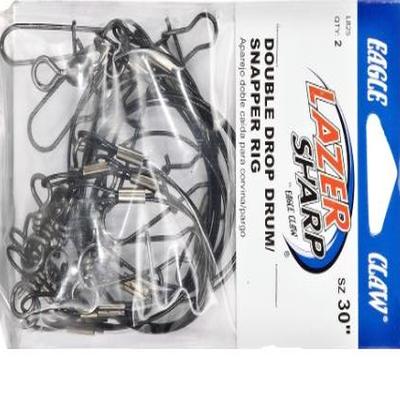 EAGLE CLAW SNAPPER RIG DOUBLE DROP WITH BLACK 60LB WIRE