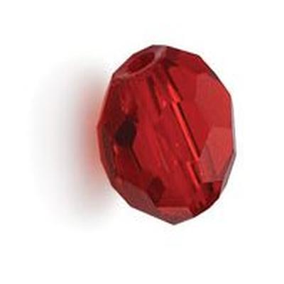 EAGLE CLAW LAZER RED FACETED GLASS BEADS 8MM