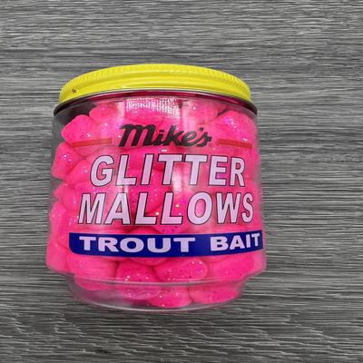 MIKES GLITTER GLO MALLOWS 1.5OZ JAR - PINK/SHRIMP
