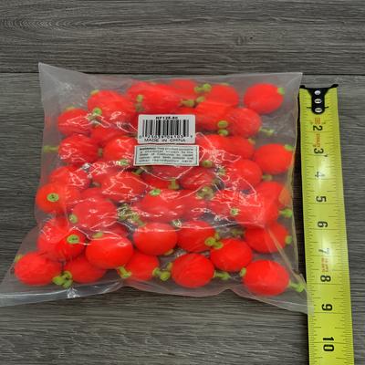 JEROS 1 1/4" ROUND SNAP ON FLOATS RED 50 PK