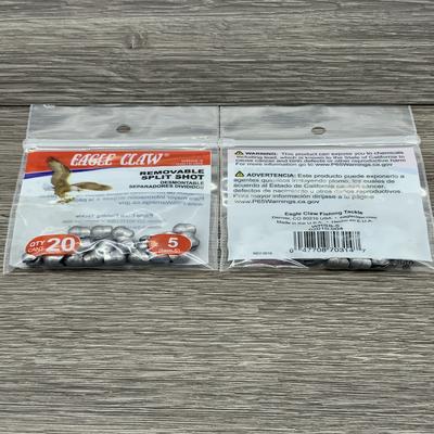 EAGLE CLAW 02010-004 REMOVABLE SPLIT SHOT, SZ 5, 15/BAG 12 BAGS/CTN RSS5