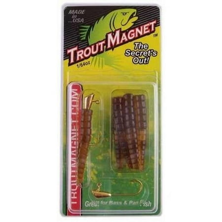 LELAND 87685 TROUT MAGNET BROWN 9PC 2 JIGHEADS, 7 BODIES TM-BR