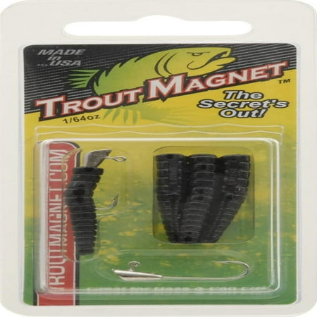 LELAND 87686 TROUT MAGNET BLACK 9PC 2 JIGHEADS, 7 BODIES TM-BLK