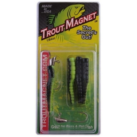 LELAND 87501 TROUT MAGNET BLK/GREEN 9PC 2 JIGHEADS, 7 BODIES TM-BLKG
