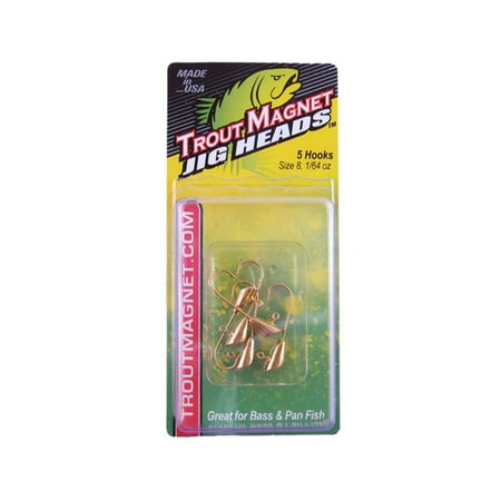 LELAND'S 87498 TROUT MAGNET 1/64 OZ SZ 8 5PC BLACK JIG HEAD TMRH-BLK