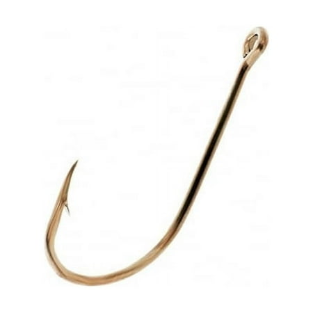 EAGLE CLAW BRONZE PLAIN SHANK OFFSET BRONZE HOOK SIZE 10 (5/CTN)