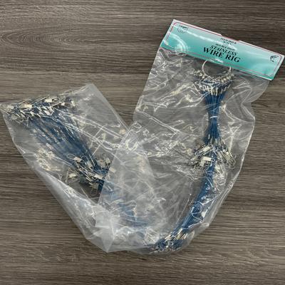 F J NEIL 2 DROP WIRE NO BEADS, BLUE WIRE 36 EACH