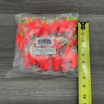 F J NEIL 2" WEIGHTED CIGAR FOAM FLOATS FLUOR RED