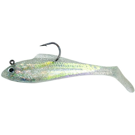BETTS BILLY BAY HALO SHAD 3PACK CLEAR SILVER SPARKLE