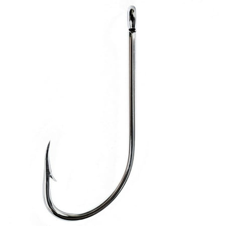 EAGLE CLAW NICKLE PLAIN SHANK OFFSET HOOK SIZE 1 (5/CTN)