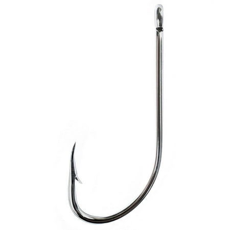 EAGLE CLAW NICKLE PLAIN SHANK OFFSET HOOK SIZE 2 (5/CTN)