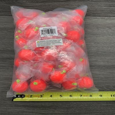 F J NEIL 1 1/2" WEIGHTED ROUND FOAM FLOATS RED 24 BAGS PER CASE
