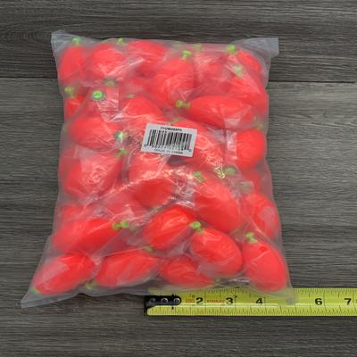 F J NEIL 2.5" WEIGHTED OVAL FOAM FLOATS RED 24 PER CASE