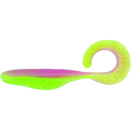 BASS ASSASSIN 4"SEA SHAD CURLY TAIL ELECTRIC CHICKEN 10/BAG