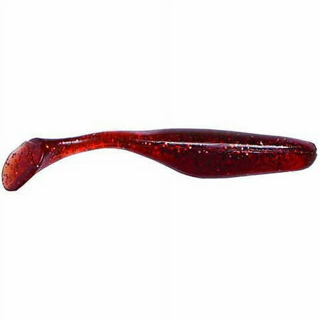 BASS ASSASSIN 4"SEA SHAD ROOTBEER/RED GLITTER 10/BAG