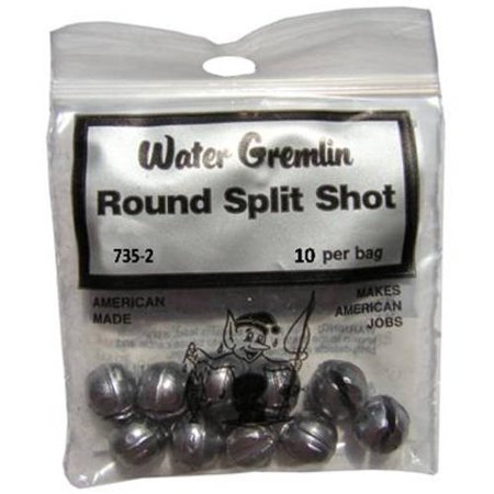 WATER GREMLIN ROUND SPLIT SHOT SIZE 4 MADE IN USA