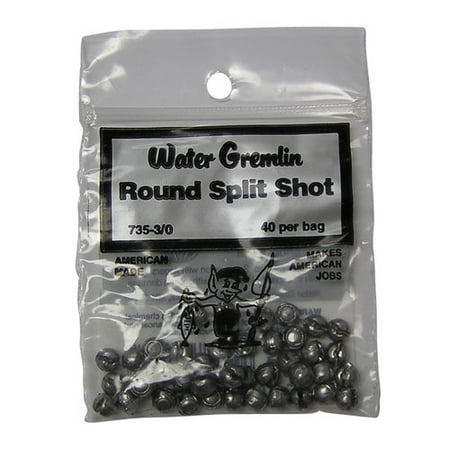 WATER GREMLIN ROUND SPLIT SHOT SIZE 4 MADE IN USA