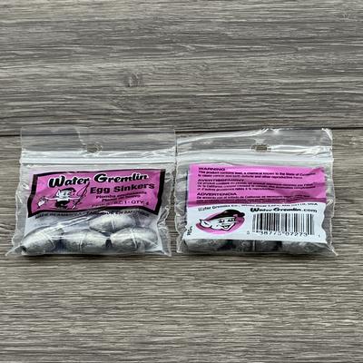 WATER GREMLIN EGG SINKER SZ 1 OZ MADE IN USA