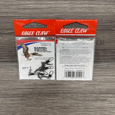 EAGLE CLAW BARREL SWIVEL WITH INTERLOCK SIZE 10 01032-010