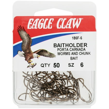 EAGLE CLAW BAITHOLDER SIZE 6 50 PACK