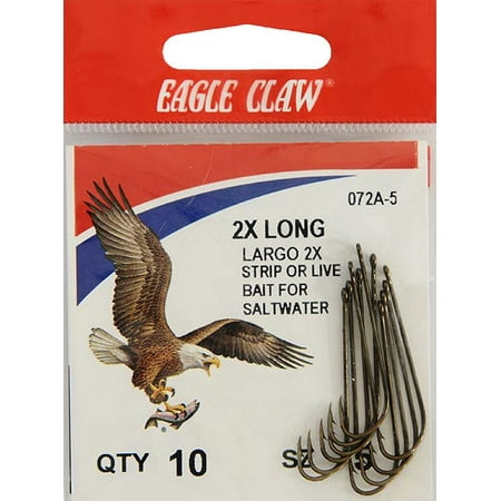 EAGLE CLAW REFILL EXTRA LONG SHANK BRONZE HOOK SIZE 5 (5 TO CARTON)