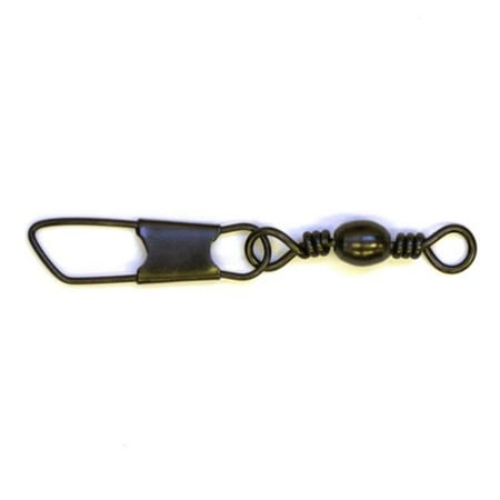 EAGLE CLAW BARREL SWIVEL WITH SAFETY SNAP BLACK SIZE 1